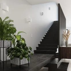 Applique en acier 2 ampoules 3000K - 34x8x14cm Sollux