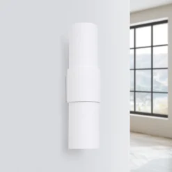 Applique en acier 2 ampoules 4000K - 10x12x37cm Sollux