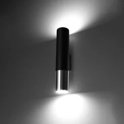 Applique en acier 2 ampoules 4000K - 6x8x29cm Sollux