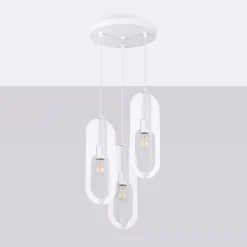 Applique en acier 3 lampes 43x43x130cm Sollux