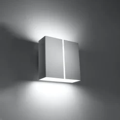 Applique en acier 2 lampes 18x18x9cm Sollux