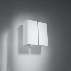 Applique en acier 2 lampes 18x18x9cm Sollux