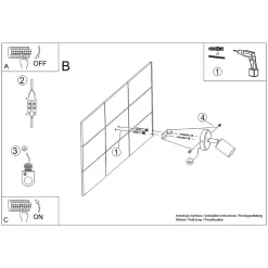 Applique en acier 1 lampes 8x8x14cm Sollux