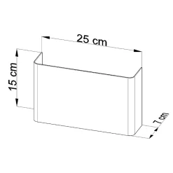 Applique en acier 2 lampes 25x7x15cm Sollux