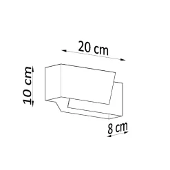Applique en acier 1 lampes 20x8x10cm Sollux