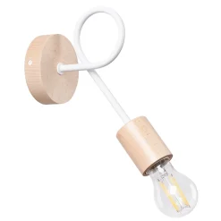 Applique en acier/bois 1 ampoule 3000K - 10x19x24cm Sollux