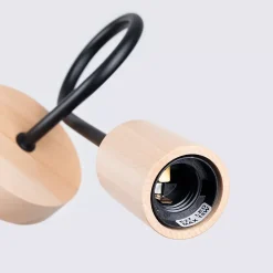 Applique en acier/bois 1 ampoule 4000K - 10x19x24cm Sollux