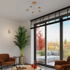 Applique en acier/bois 1 lampes 10x19x24cm Sollux