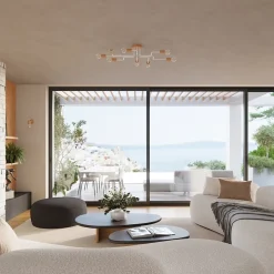 Applique en acier/bois 1 lampes 8x19x18.5cm Sollux