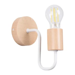 Applique en acier/bois 1 lampes 8x19x18.5cm Sollux