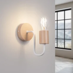 Applique en acier/bois 1 lampes 8x19x18.5cm Sollux