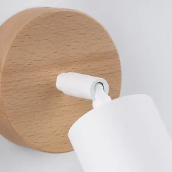 Applique en acier/bois 1 lampes 16x10x16cm Sollux