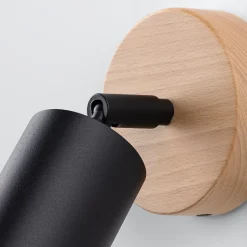 Applique en acier/bois 1 lampes 16x10x16cm Sollux