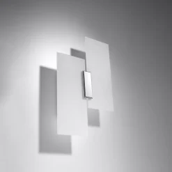 Applique en acier/verre 2 ampoules 4000K - 27x7x37cm Sollux