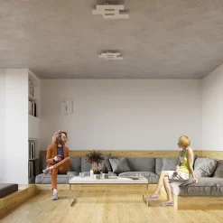 Applique en acier/verre 2 ampoules 4000K - 27x7x37cm Sollux