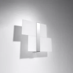 Applique en acier/verre 2 ampoules 3000K - 39x6x28cm Sollux