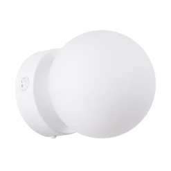 Applique en acier/verre 1 ampoule 3000K - 12x14x12cm Sollux