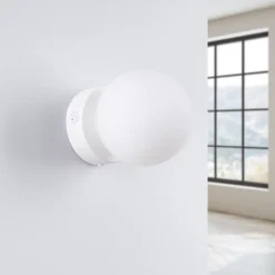 Applique en acier/verre 1 ampoule 3000K - 12x14x12cm Sollux