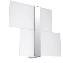 Applique en acier/verre 2 ampoules 4000K - 39x6x28cm Sollux