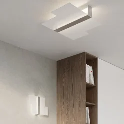 Applique en acier/verre 2 ampoules 4000K - 39x6x28cm Sollux