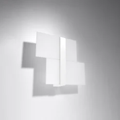 Applique en acier/verre 2 ampoules 4000K - 39x6x28cm Sollux