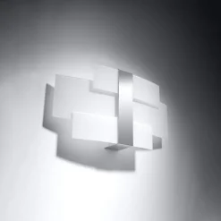 Applique en acier/verre 2 ampoules 4000K - 42x7x23cm Sollux