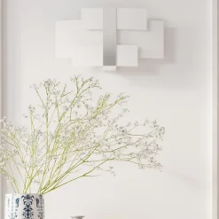 Applique en acier/verre 2 lampes 42x7x23cm Sollux