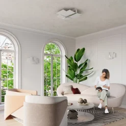 Applique en acier/verre 2 lampes 42x7x23cm Sollux