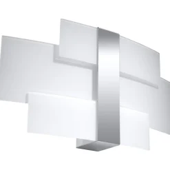 Applique en acier/verre 2 lampes 42x7x23cm Sollux