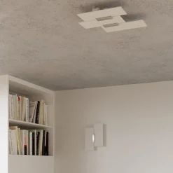 Applique en acier/verre 2 lampes 27x7x37cm Sollux