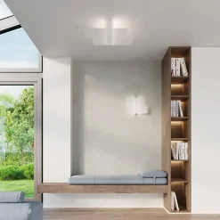 Applique en acier/verre 2 lampes 39x6x28cm Sollux