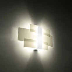 Applique en acier/verre 2 lampes 42x7x23cm Sollux