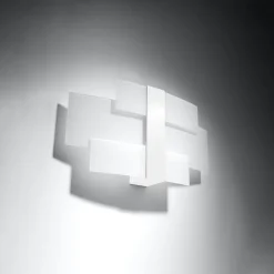 Applique en acier/verre 2 lampes 42x7x23cm Sollux