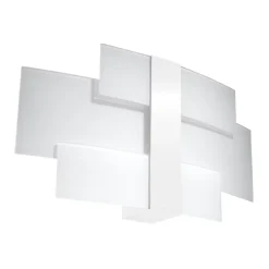 Applique en acier/verre 2 lampes 42x7x23cm Sollux