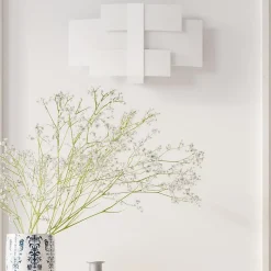 Applique en acier/verre 2 lampes 42x7x23cm Sollux