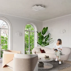 Applique en acier/verre 2 lampes 42x7x23cm Sollux