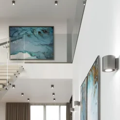 Applique en aluminium 1 ampoule 4000K - 10x12x10cm Sollux