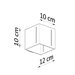 Applique en aluminium 1 ampoule 4000K - 10x12x10cm Sollux
