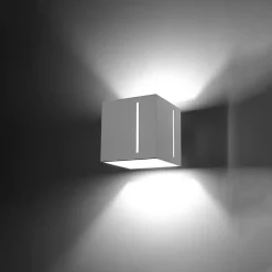 Applique en aluminium 1 ampoule 4000K - 10x12x10cm Sollux