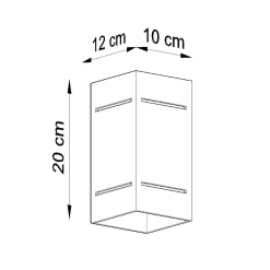 Applique en aluminium 1 ampoule 4000K - 10x12x20cm Sollux