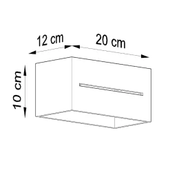 Applique en aluminium 2 ampoules 3000K - 20x12x10cm Sollux