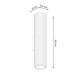 Applique en aluminium 2 ampoules 4000K - 6.5x8.5x30cm Sollux