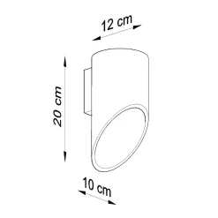 Applique en aluminium 1 ampoule 3000K - 10x12x20cm Sollux