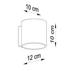 Applique en aluminium 1 ampoule 3000K - 10x12x10cm Sollux