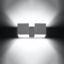 Applique en aluminium 2 ampoules 3000K - 26x12x11cm Sollux