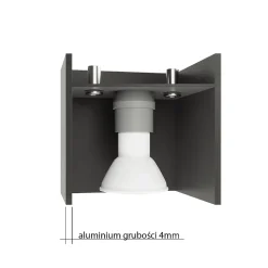 Applique en aluminium 1 lampes 10x12x20cm Sollux