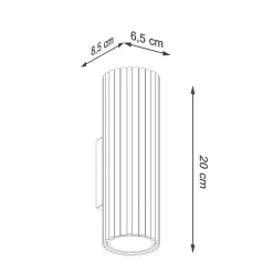 Applique en aluminium 2 lampes 6.5x8.5x20cm Sollux