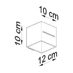 Applique en aluminium 1 lampes 10x12x10cm Sollux