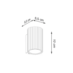 Applique en aluminium 1 lampes 6.5x8.5x10cm Sollux