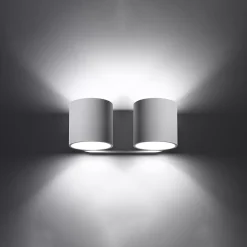 Applique en aluminium 2 lampes 26x12x10cm Sollux